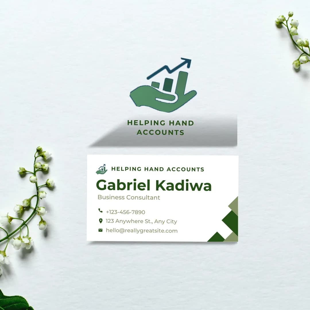 Helping Hand Accounts business card